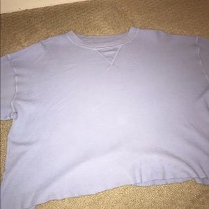Brandy Melville blue cropped knit sweatshirt